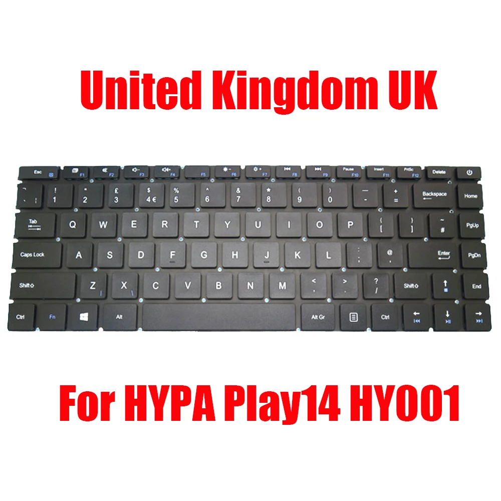 Uk Laptop Vervangende Toetsenbord Voor Hypa Play14 Hy001 Verenigd Koninkrijk Zwart Zonder Backlit Nieuw