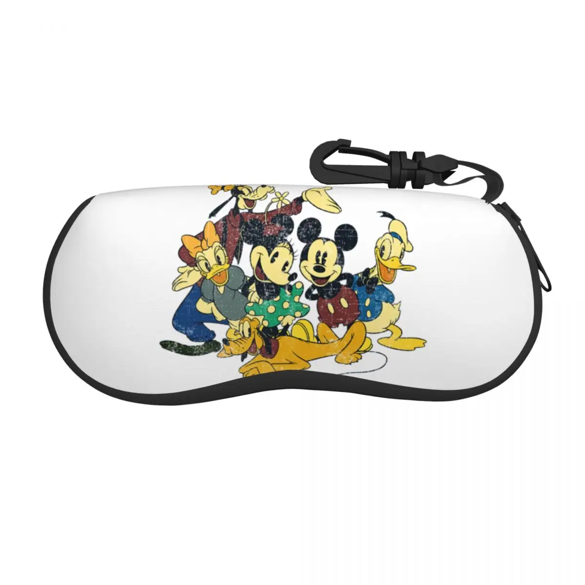 

Mickey Friends Vintage Hug Glasses Case Unisex Lightweight Glasses Storage Box Ultra Eye Contacts Case