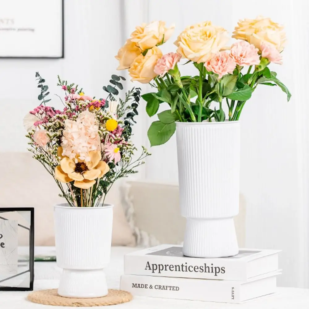 Flower Pot Self Watering Self-absorbing Transparent Vase Plastic Bamboo Planter Succulents Waterless Cultivation