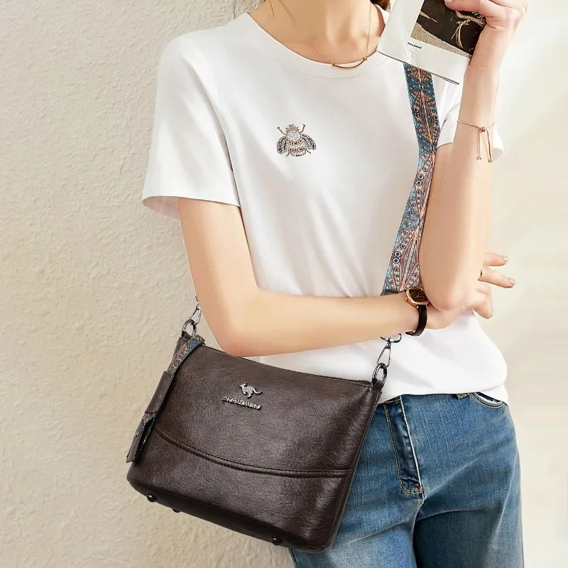 Retro Women's Tote Bag Elegant Purse with Adjustable Crossbody/Shoulder Strap, Versatile Handbag for Work, Travel, Everyday Use