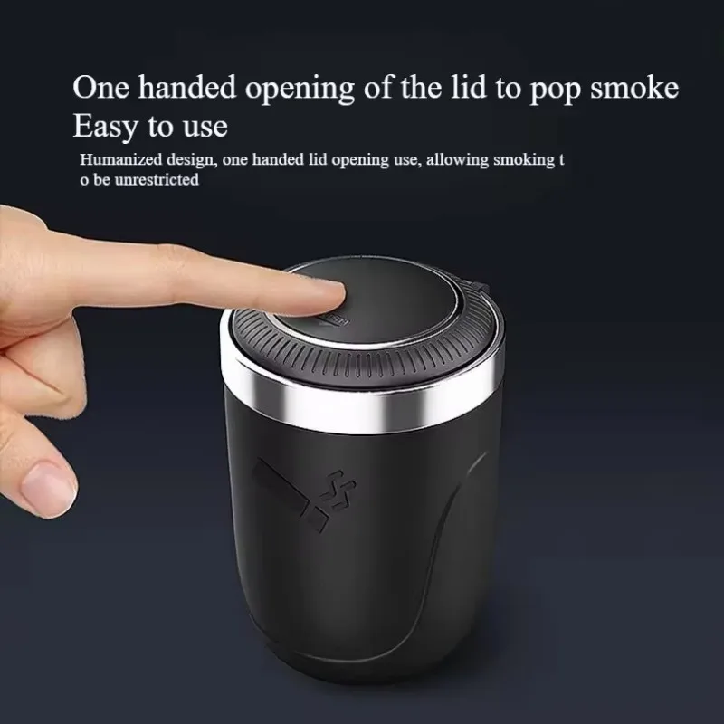 Stainless Steel Car Ashtray with LED Light
