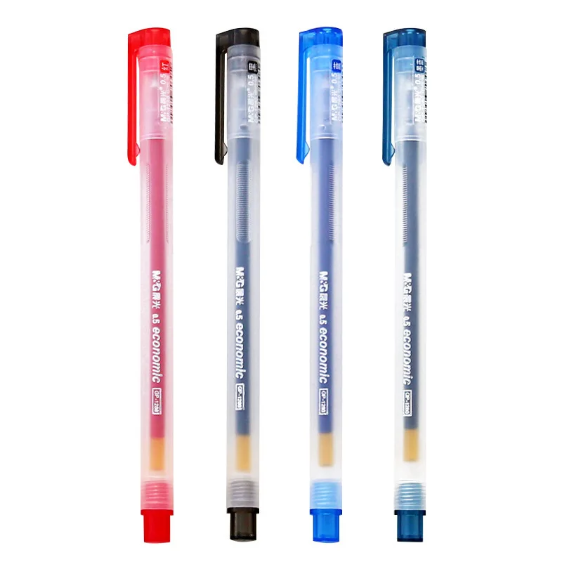 6Pcs Gel Pen Refill Set Black Blue Red Ink Ballpoint Pen Bullet Tip 0.5mm 3Colors School&Office Writing Supplies Stationery 12pcs erasable gel pen retractable button slide press handle office school writing stationery blue black ink refill bullet tip