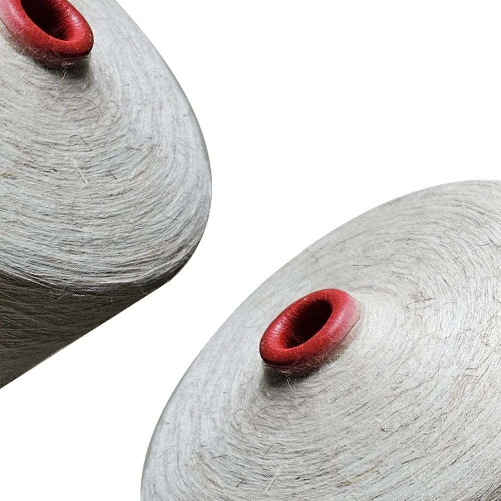 팬시 100% 천연 라미 1겹 실 직경 0.3mm 무게 1100g-1600g 콘 니팅 실 수공예용