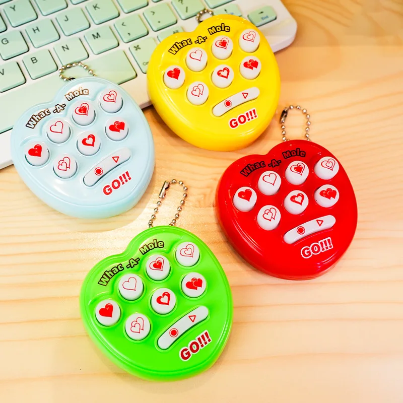 미니 두더지 인터랙티브 메모리 게임기, 휴대용 핸드헬드 피젯 게임 콘솔, 어린이 및 성인용 장난감 키 체인