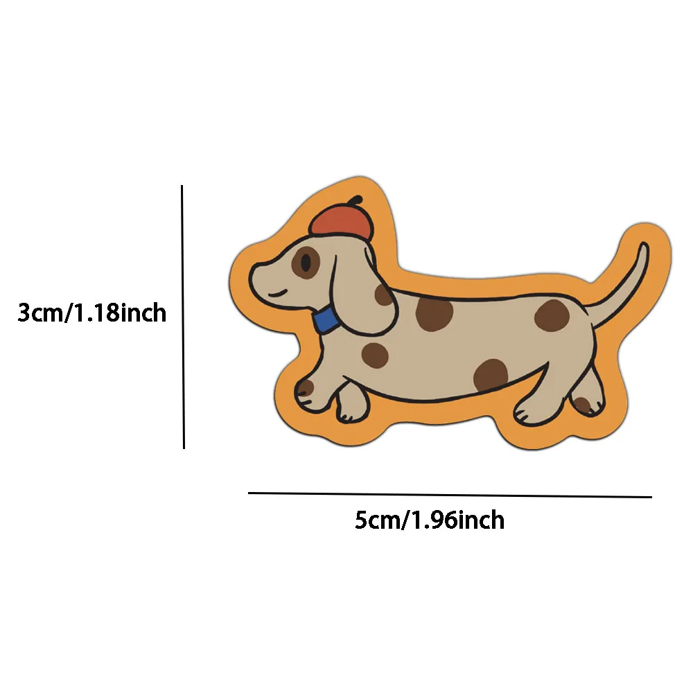 50PCS Creative Sausage Dog Cute Cartoon Stickers Decorative Water
