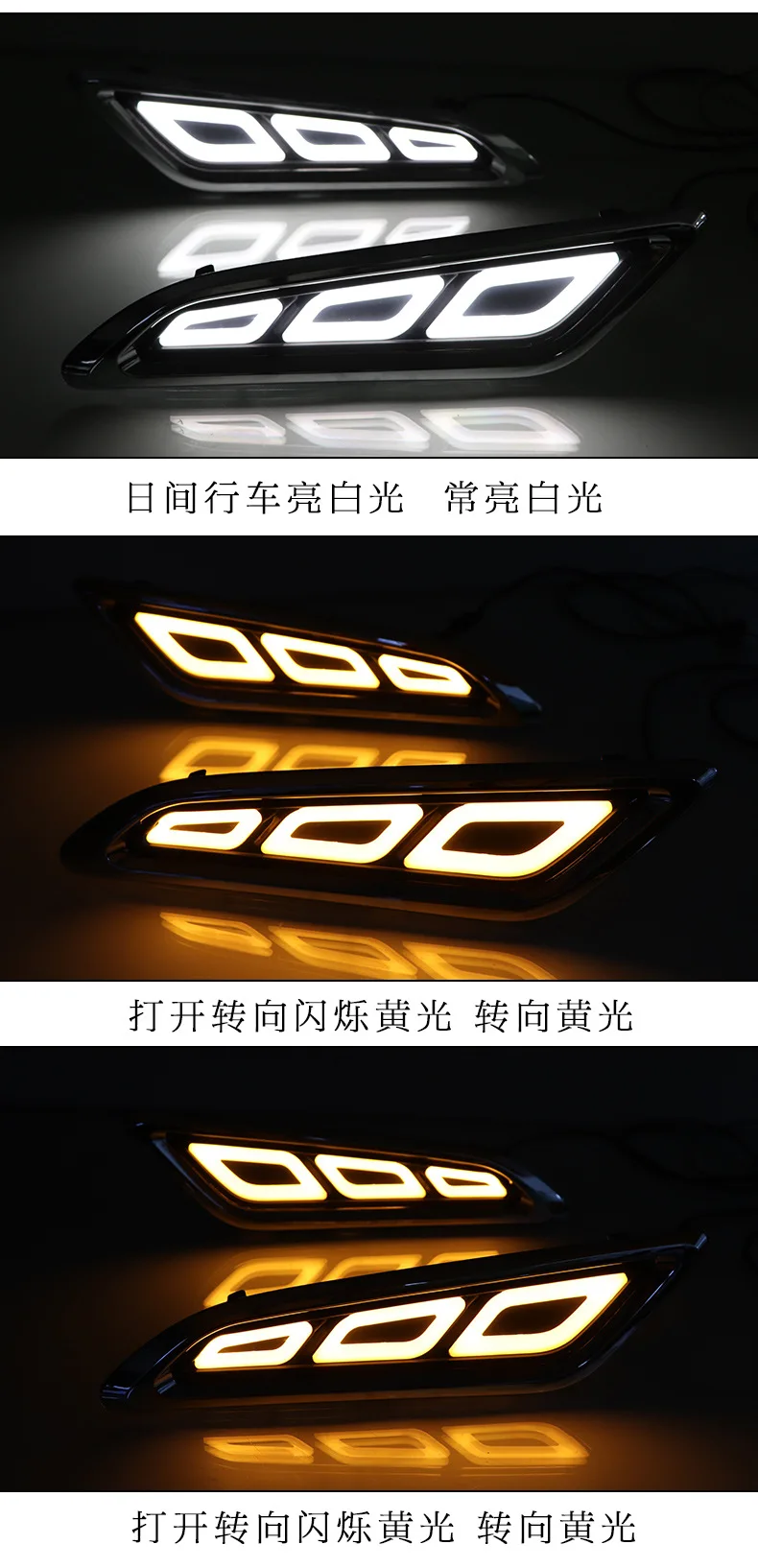 For Nissan Patrol Armada 2016-2019 Modified 2Pcs Car Led Daytime Running Light Streamer Steering DRL Led Side Fender Lights detail image 7