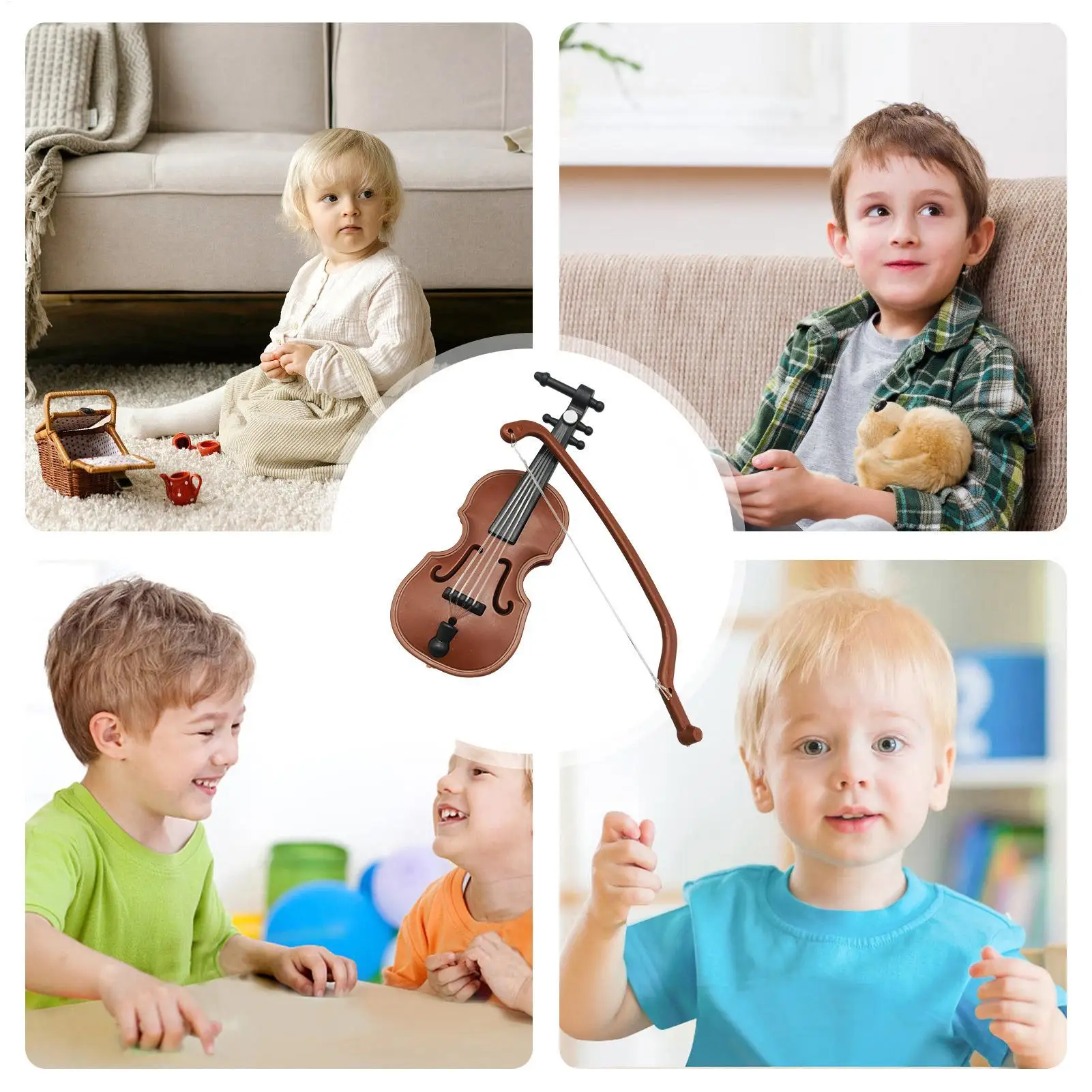 Violin Toy For Kids Mini Violin Ornament Polished Mini Violin Ornament Miniature Violin Musical Instruments For Home Decor ﻿