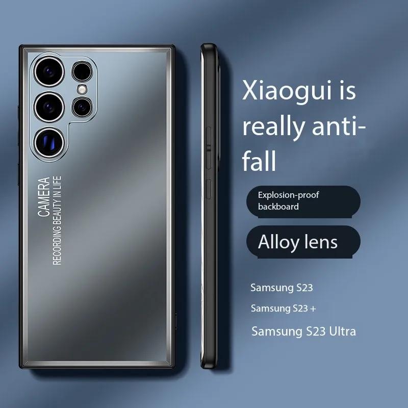 

Luxury Metallic Aluminum Cases For Samsung Galaxy S23 Ultra Plus Lens Fall Prevention Glass Shockproof Metal Phone Cover