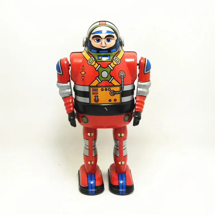 ブリキ玩具ロボット●WIND-UP WALKING ASTRONAUT Funny] Classic collection Retro Clockwork Wind up Metal