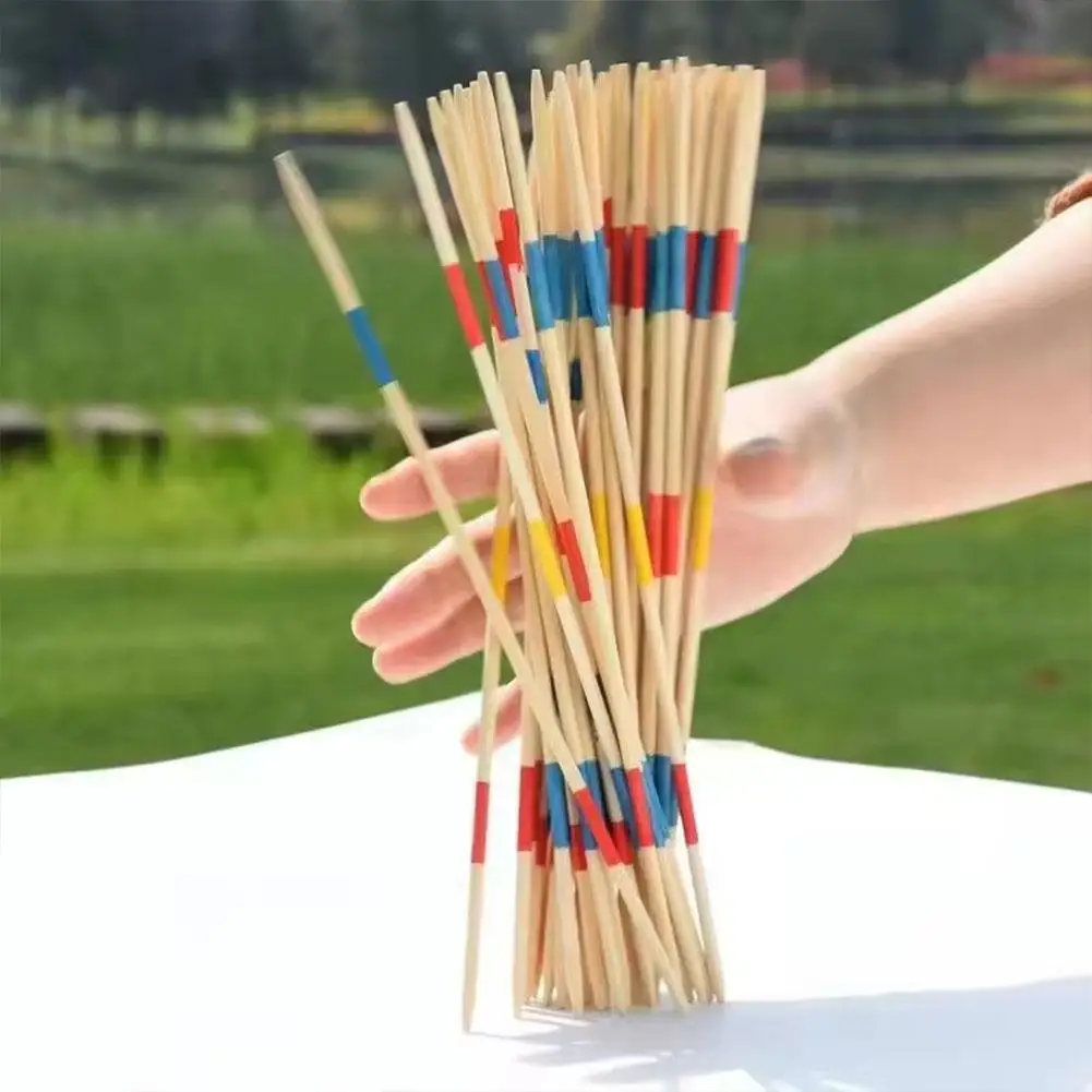 1 Box Colorful Wooden Game Stick Children Traditional Mikado Spiel Pick Up Stick Funny Desktop Toy Gift Supplies For Kid Bo B9H3