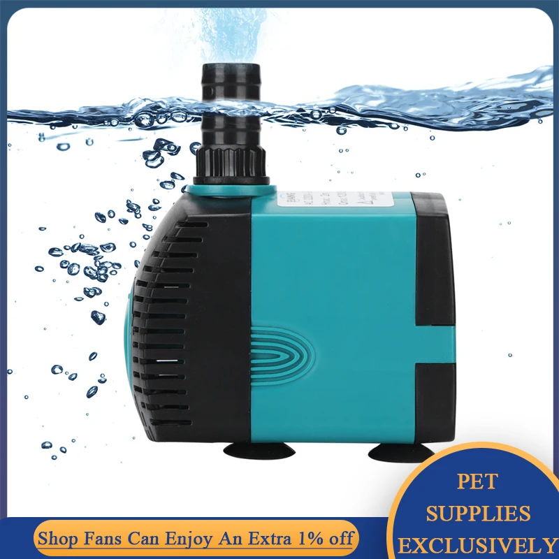 

Ultra-Quiet Aquarium Filter Submersible Water Pump 220V-240V/50Hz 3-60W Pond Fish Tank Fountain Side Suction Pump