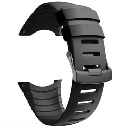 Premium Silicone Fashion Wristband for SUUNTO Core - Replacement Strap Accessory (Black)