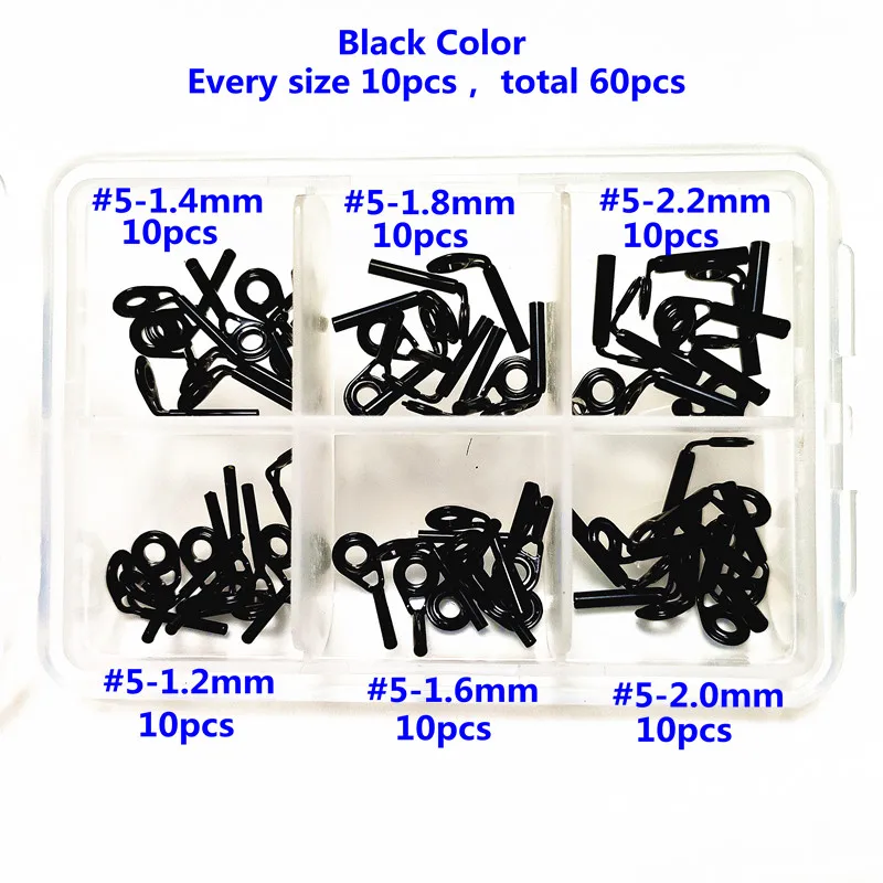 Fishing Rod Guides 60Pcs MKT Super Small Center Ring Tip Top for Super Sensitive Fine Rod Fishing Repair Guide 1 BOX