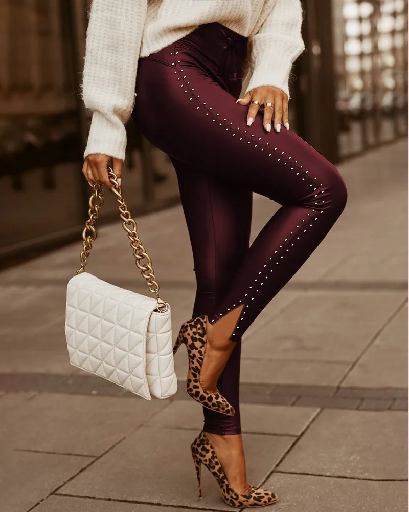 Calzedonia - Leather leggings with a little studs to