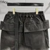 High street Wash Men's Dark Owens Style Workwear with Dual Ring Wash and Gradient Drop Off Haren Five Point Casual Shorts 4
