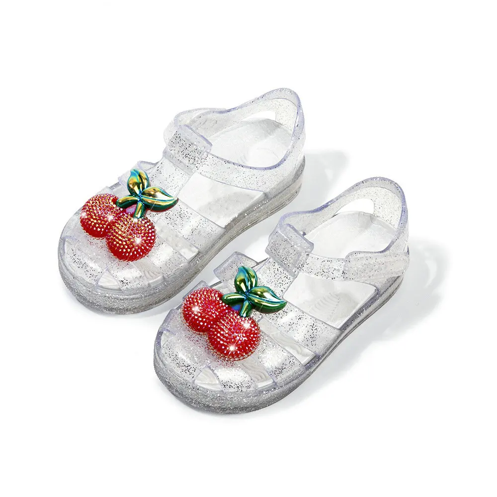 Summer Children Jelly Princess Sandals Sweet Girls Toddlers Baby Breathable Hollow Shoes Comfortable Non Slip