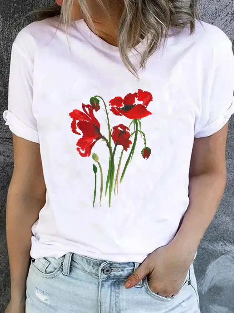 T Shirt Estilosa, Camiseta Feminina Flor De Cereja Nunca Usado 96981944