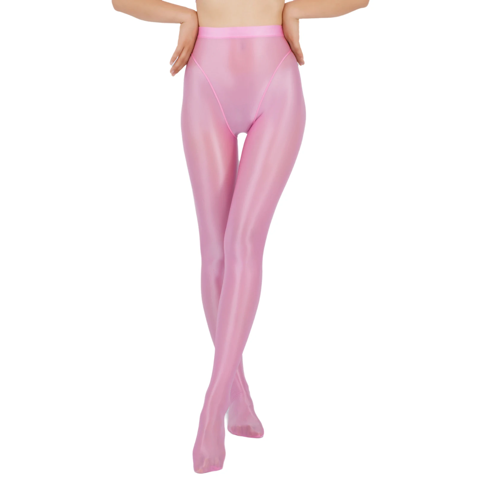 Colorful Satin Glossy Pantyhose Sexy Stockings Shiny Yoga Pants Leggings Sport Tights Women Fitness High Waist Tights
