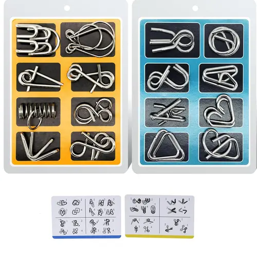 Materials Metal 3D Montessori Puzzle Wire Difficult Disentanglement Iron Brain Teaser IQ Test Toys Juegos De Ingenio Y Habilidad - Image 6