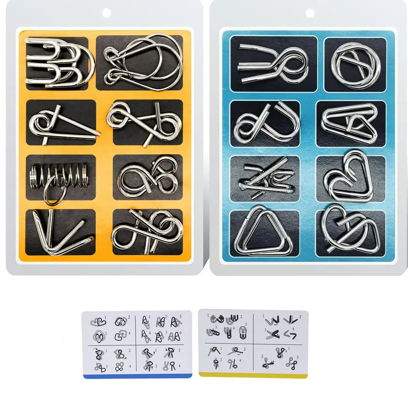 Materials Metal 3D Montessori Puzzle Wire Difficult Disentanglement Iron Brain Teaser IQ Test Toys Juegos De Ingenio Y Habilidad - Image 6