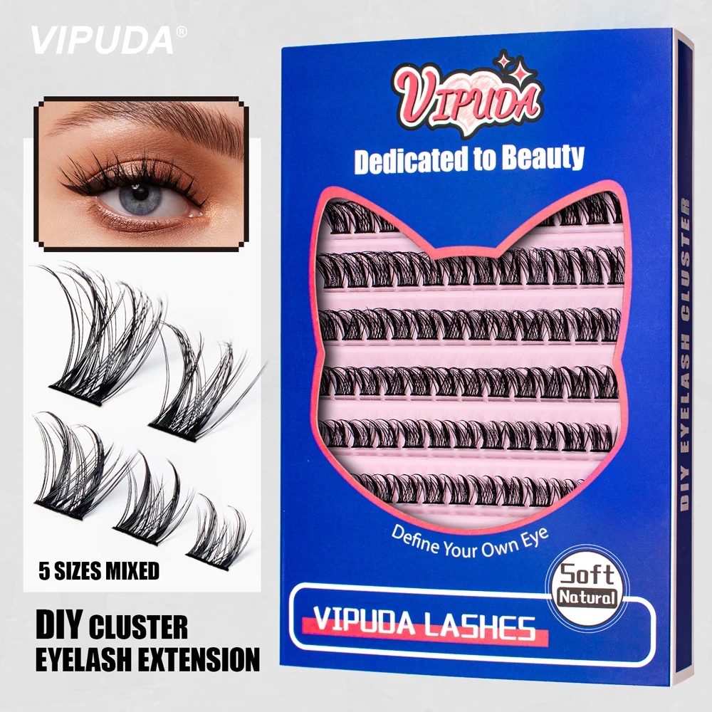 VIPUDAEyelashExtensionKit120PcsIndividualLashes10Rows911mm