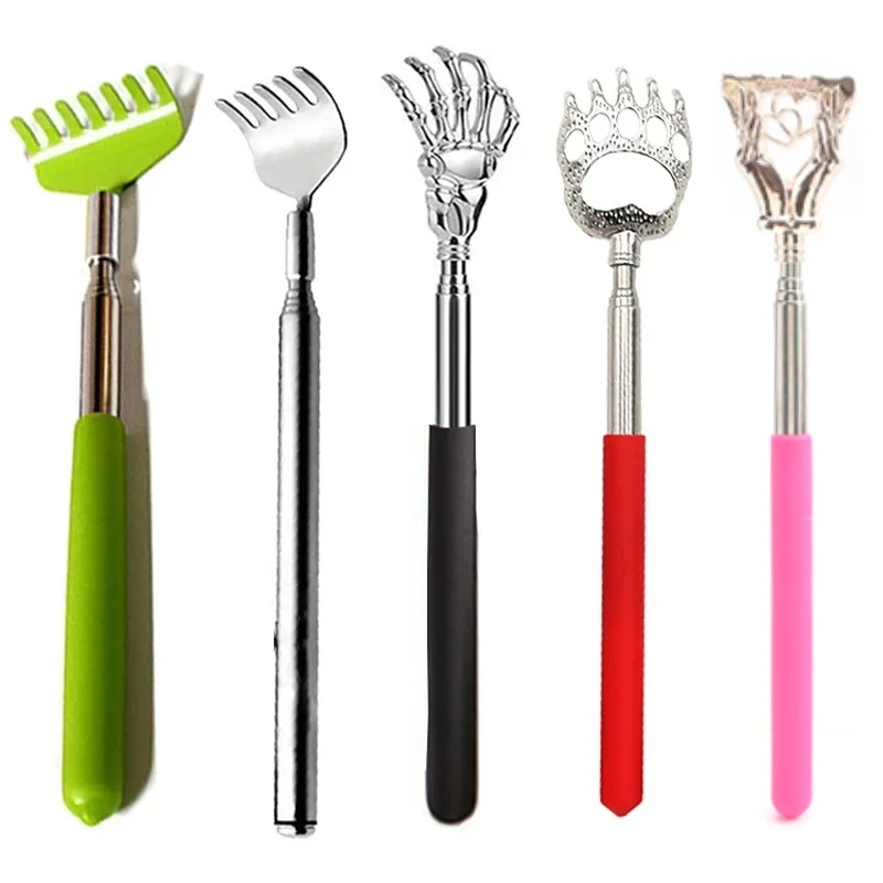 Telescopic Back Scratcher and Massager with Extendable Itching Relief