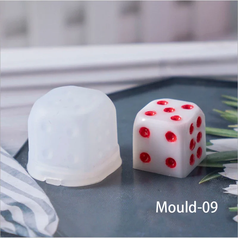 19 Shapes of Dice Silicone Molds Epoxy Resin Molds Multi-size Digital Game DIY Crystal Dice Tools ForDND Making 1pcs