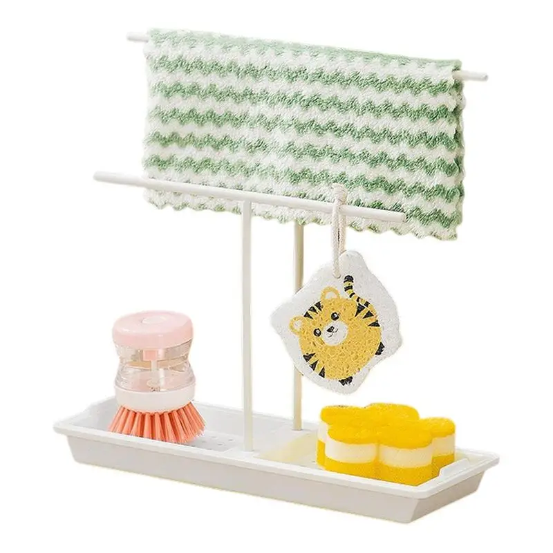 

Telescopic Sink Storage Rack Dishcloth Hanger Bathroom Draining Shelf Sink Drain Rack Storage Basket Kitchen Accessories Tool