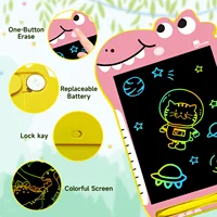 TUNJILOOL 8.5inch Cartoon Dinosaur LCD Writing Tablet Drawing Board Kids Graffiti Sketchpad Toys Handwriting Magic Drawing Board 2