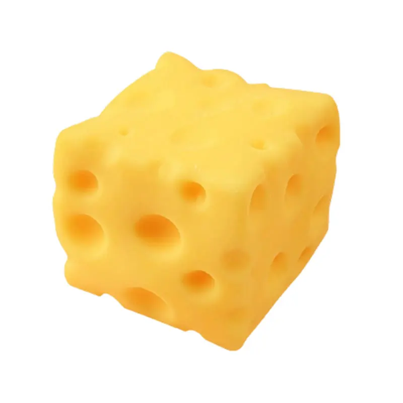 Cheese Cube Squishy Stress Relief Toy - Slow Rebound, Cute Desk Decoration Fidget