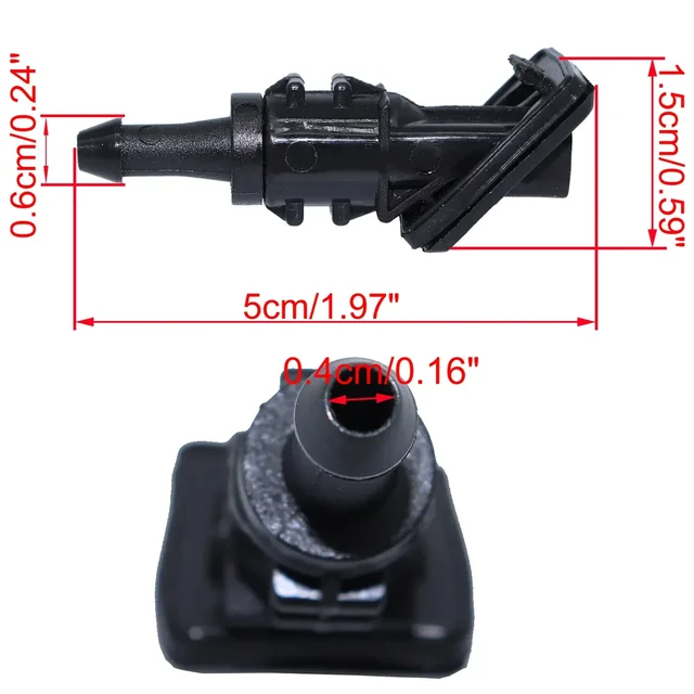 Lot De 2 Buses De Lave-Glace (No. OE 98630A2900) Pour Kia Ceed 2012-2018, Picanto 2011-2017, Rio 2011-2017 - En ABS Noir