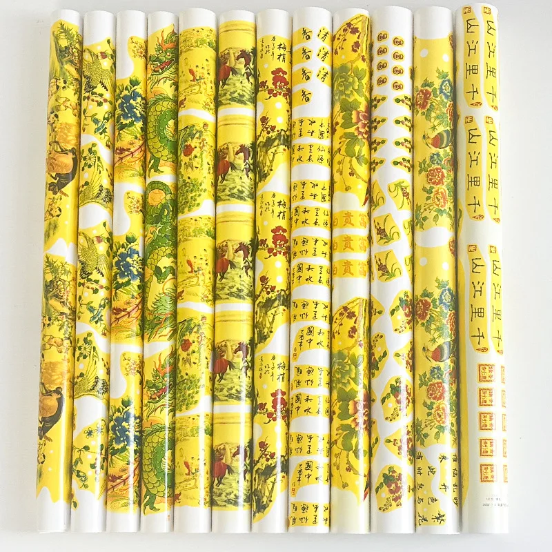 다채로운 꽃 종이 수제 DIY 세라믹 유리 매니큐어 장식 콜라주 아트 750-850에 대 한 빛나는 전송 종이 ℃