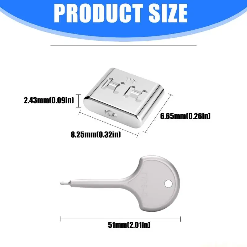 유형 C 포트 보안 잠금 장치 금속 물리적 장벽 USB C 포트 차단기 노트북, PC용 유형 C 데이터 보호 잠금 장치