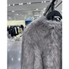 Spring Women's Cardigan Jacket Round Neck Pocket Fur Coat Solid Loose Suede Jacket Streetwear Vintag Outerwear 3