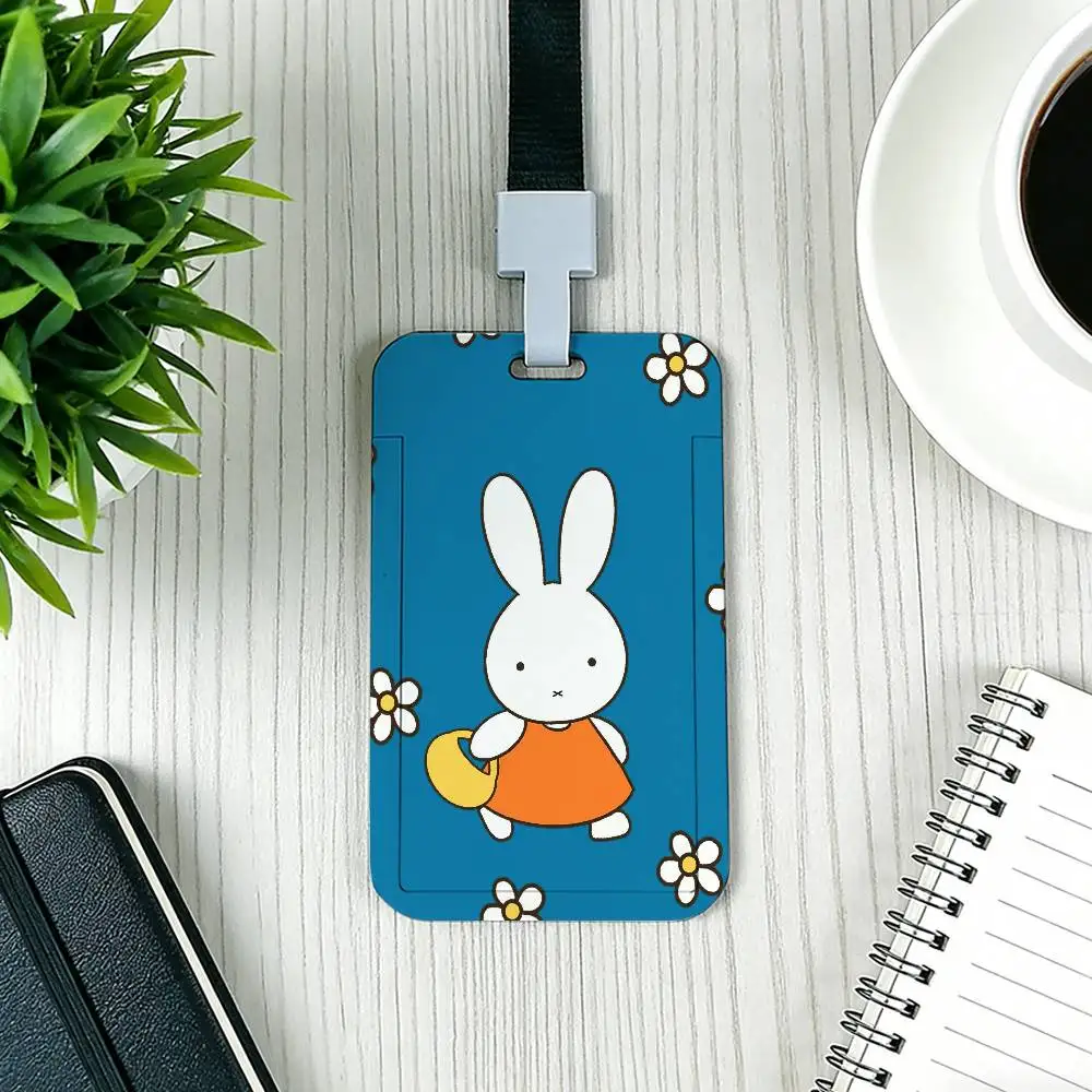 Niedlicher M-Miffy Kartenhalter mit Schlüsselband für Firmenmitarbeiter-Ausweise, Unisex ID-Namenskartenhalter, Bürobedarf – Detail 3