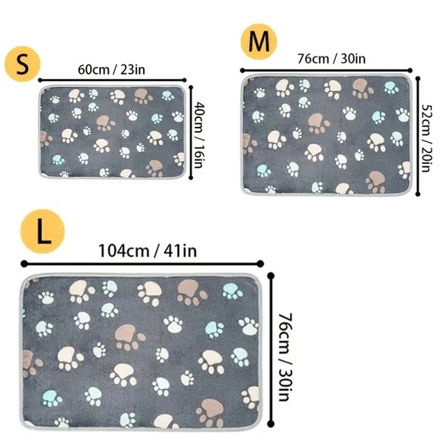 Dog Blankets Cat Soft Fluffy Fleece Pet Blanket Warm Cute Print Design Puppy Kitten Doggy Paw Small 6