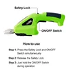 2 IN 1 Handheld Electric Hedge Trimmer Cordless Grass Shear Shrub Trimmer Rechargeable Grass Cutter for Garden/Lawn 2