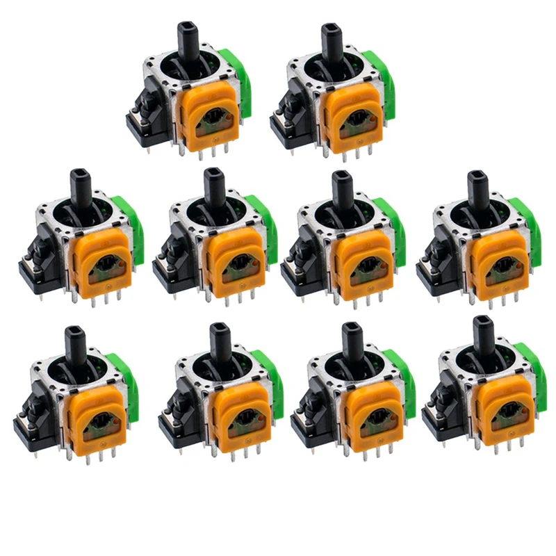 

10 Piece For PS4 Hall Electromagnetic Joystick Potentiometer Metal+Plastic High Precision Adjustable Electromagnetic IC Joystick