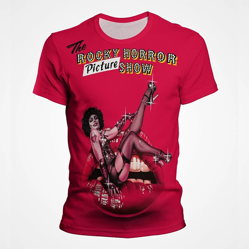 

Vintage Rocky Horror Picture Show Graphic T Shirt Men Casual Streetwear Punk Fashion Tees Retro Women Cool Short Sleeve Clothing