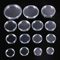 20pcs/Lot 16-46mm Clear Transparent Plastic Coin Holder display Capsules Collection Cases Round Ring Protection Boxs Container 2