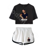 Liam Payne Tee Shorts Suit Casual Wear Hip Hop Style Trucksuit Two Piece Sets Fashion Clothes Unique Short Sleeve 2 Piece Set 2