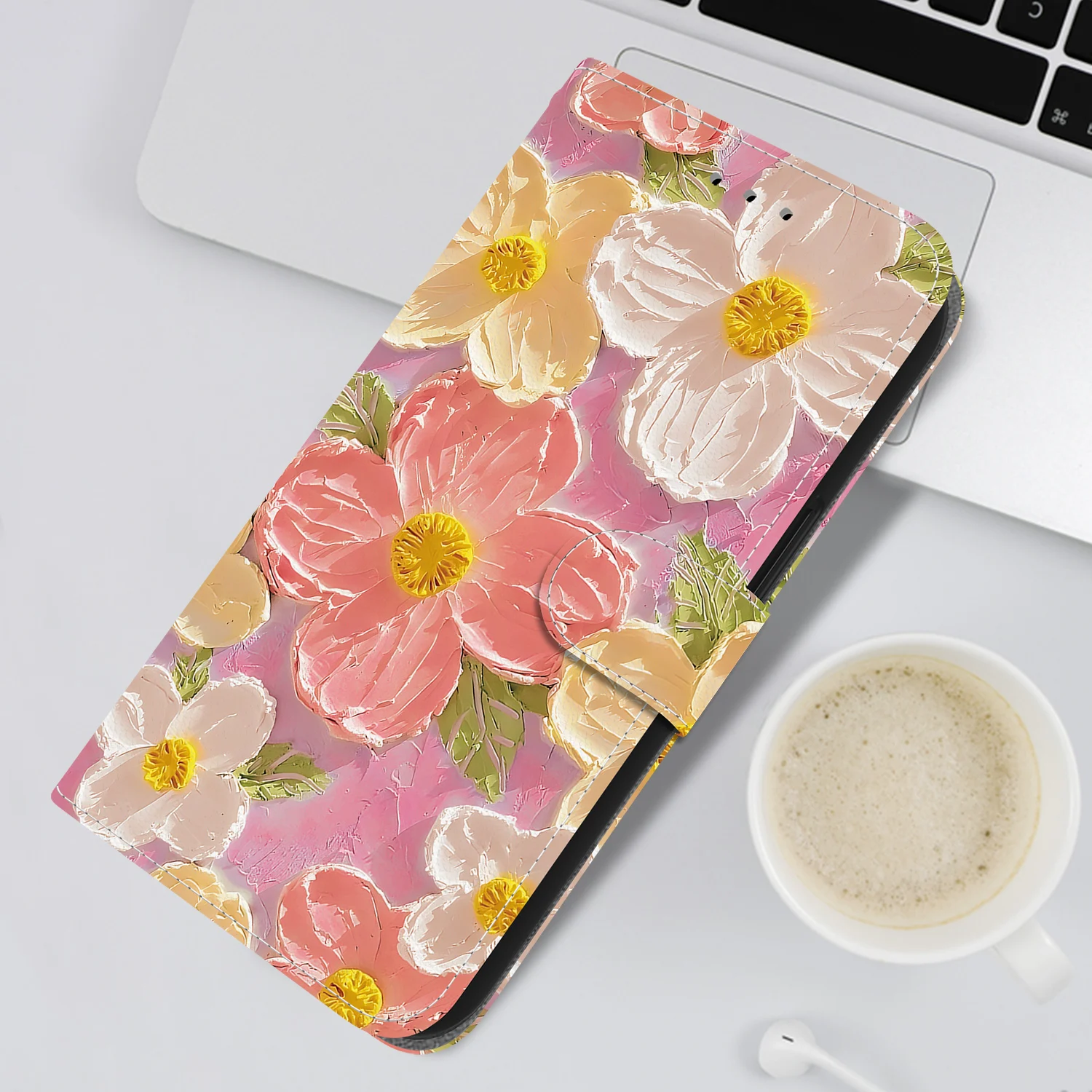 Elegant Leather Flip Back Cover - Beauty Phone Case Collection