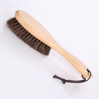 Large Horsehair Horse Bristle Brush - Multi-Purpose Cleaning, Shoe Polish, Polishing, and Waxing, Universal Use 1