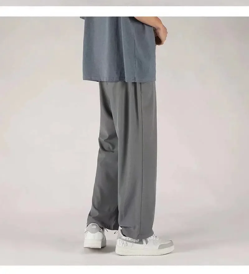 Men's Loose-fit Ice Silk Pants Summer Thin Straight-leg Casual Pants Trendy Wide-leg Sweatpants Casual For Men 14 S7ebb4f82bdf8479797aac765bfa7c83dF