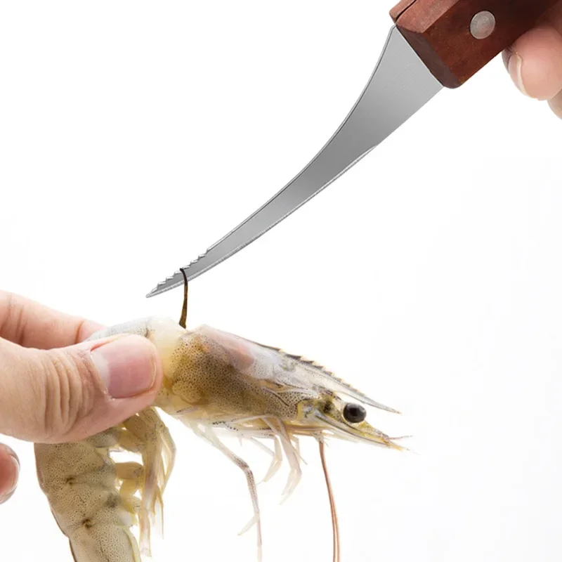 1PC Stainless Steel Shrimp Wire Knife Kitchen Tool Seafood Tools Portable Shrimp Line Cleaner