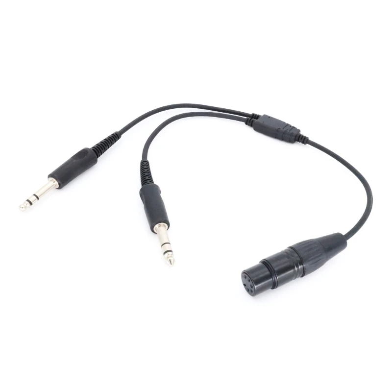 

Durable & Reliable Aviation Headphone Cable Convert GAs Plug to XLRs for Headsets Durable Design Aviation Accessories