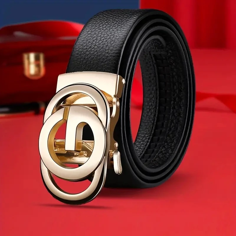 Genuine Leather Belt Metal Alloy Automatic Buckle Brand Luxury Design Waist Belts for Men Strap Male Men belts - Image 4