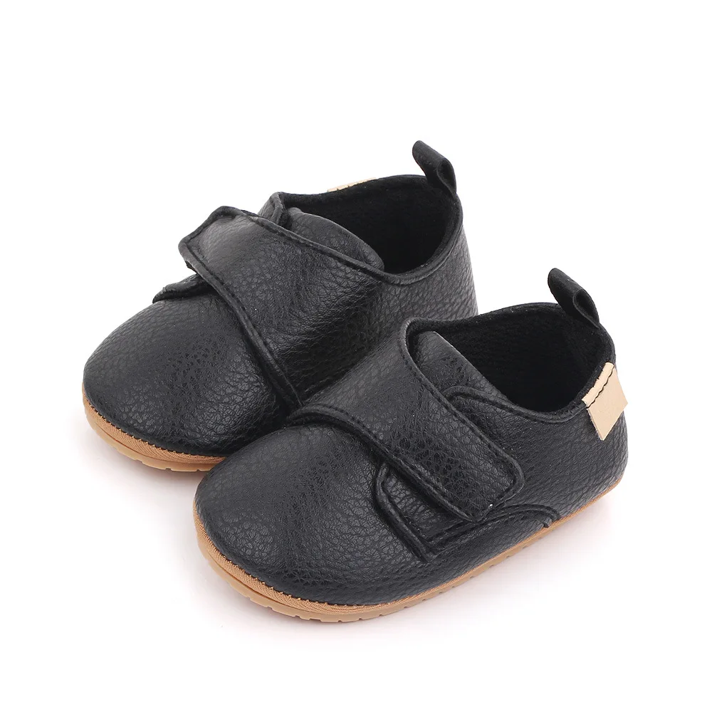 Baby Shoes For Newborn Baby Boy Girl Shoes Classic Leather Hrad Rubber Sole Anti-slip First Walkers Kids Infant Toddler