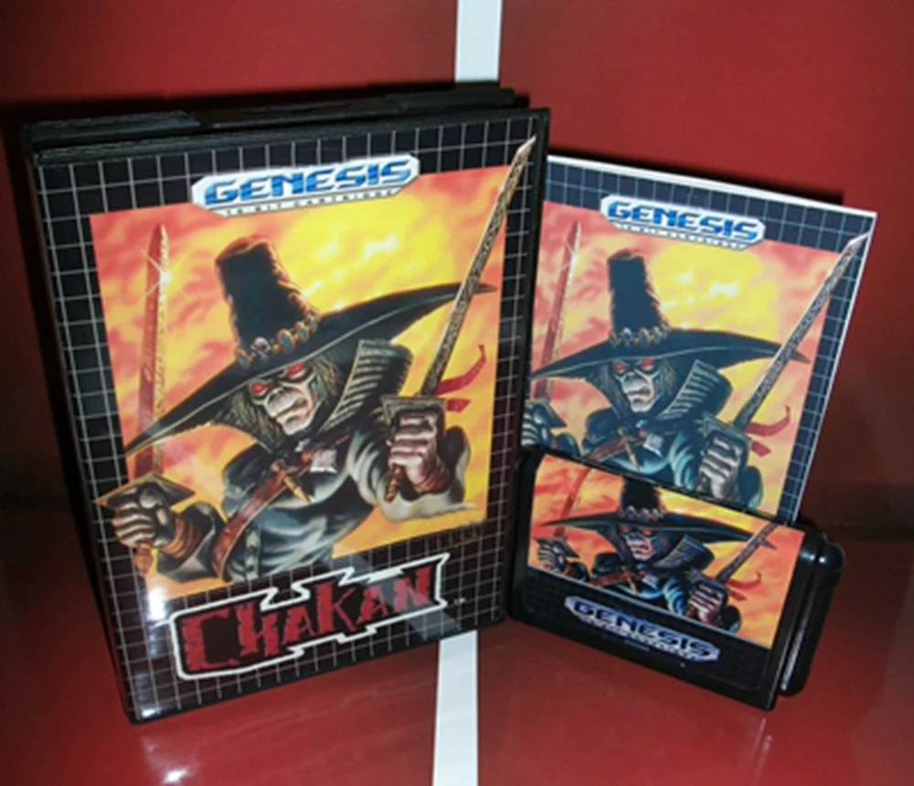 

Чактан с коробкой и ручным картриджем для 16-битной игровой карты Sega MD, Megadrive Genesis system