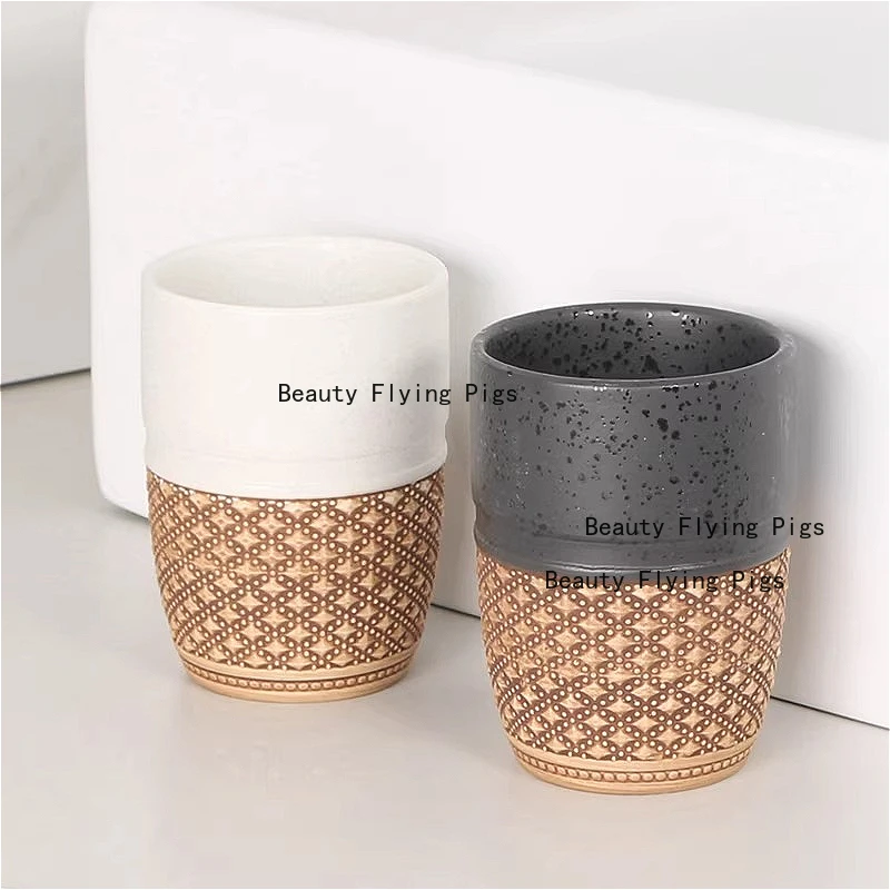 Ceramic Toothbrush Cup For Bathroom Durable Wash Cup Home Decor_voghion.com